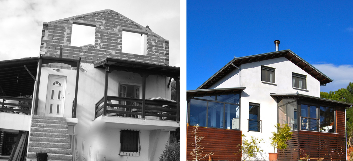 BEFORE-AFTER MOUNTAIN HOUSE