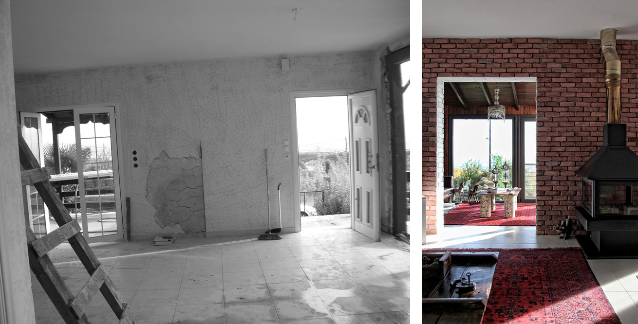 BEFORE-AFTER MOUNTAIN HOUSE